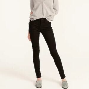 J CREW JEANS Women's 9" high-rise toothpick Jean in True Black Sz 27